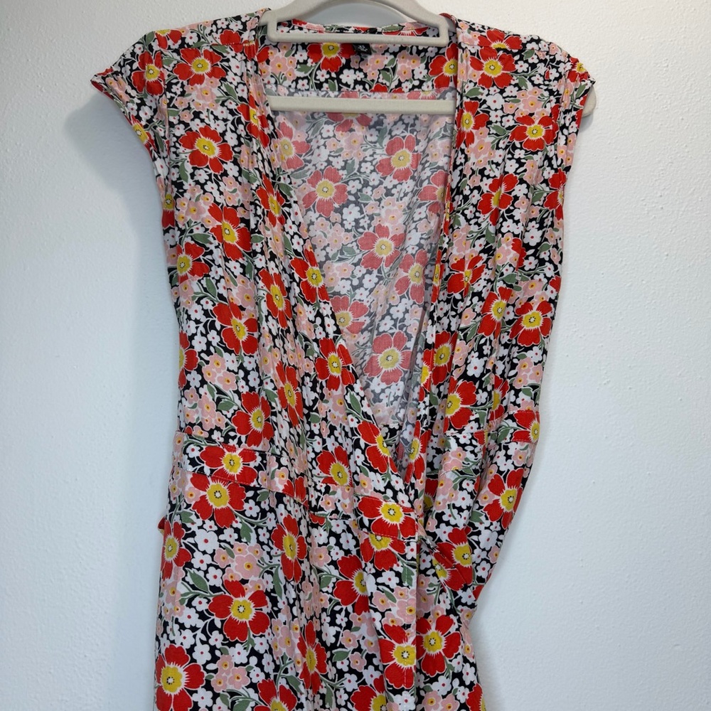 J Crew Mercantile Seventies Floral Easy Wrap Dress Size XSMALL - Picture 6 of 14